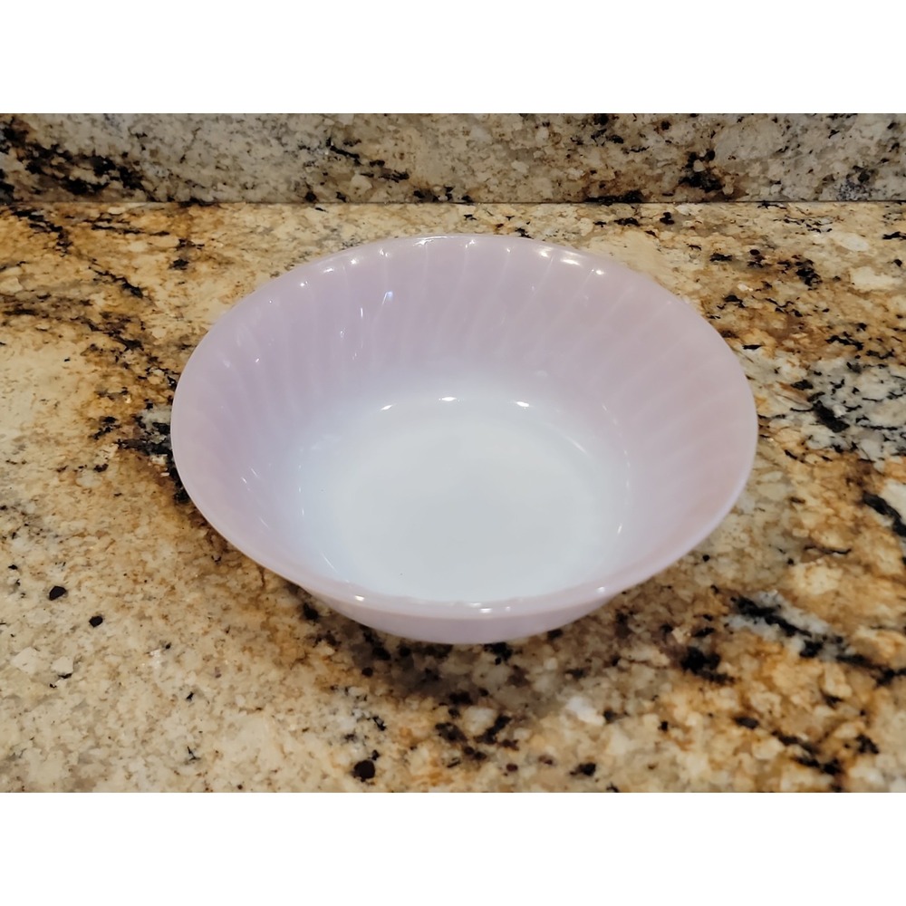 Anchor Hocking Fire King Pink Swirl Opalescent 8-1/4" Vegetable Fruit Bowl